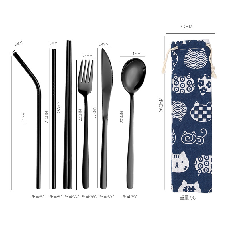 블랙 세트 + 플라워 블루 가방