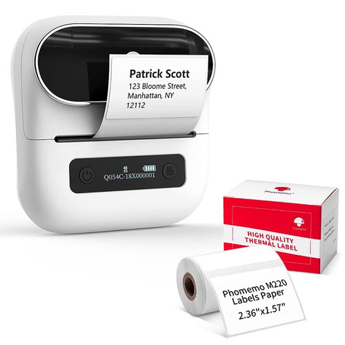 phomemo M220 barcode printer handheld mini bluetooth thermal printer smart label printer