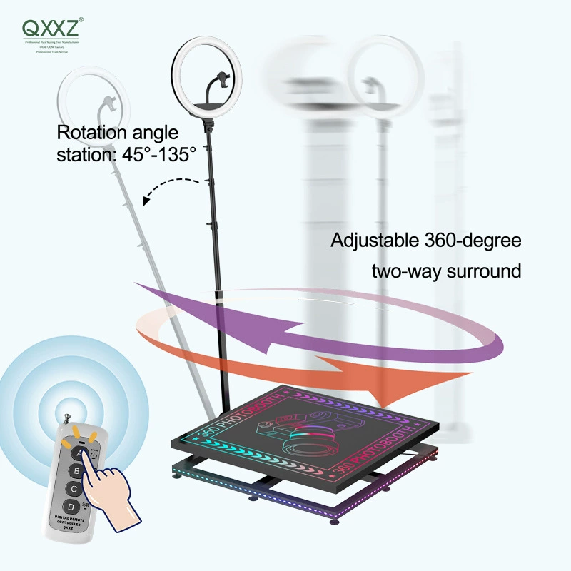 Квадратный трансграничный взрыв 360 photo booth Прямая трансляция оборудования полностью автоматическая 360-градусная вращающаяся фотобудка