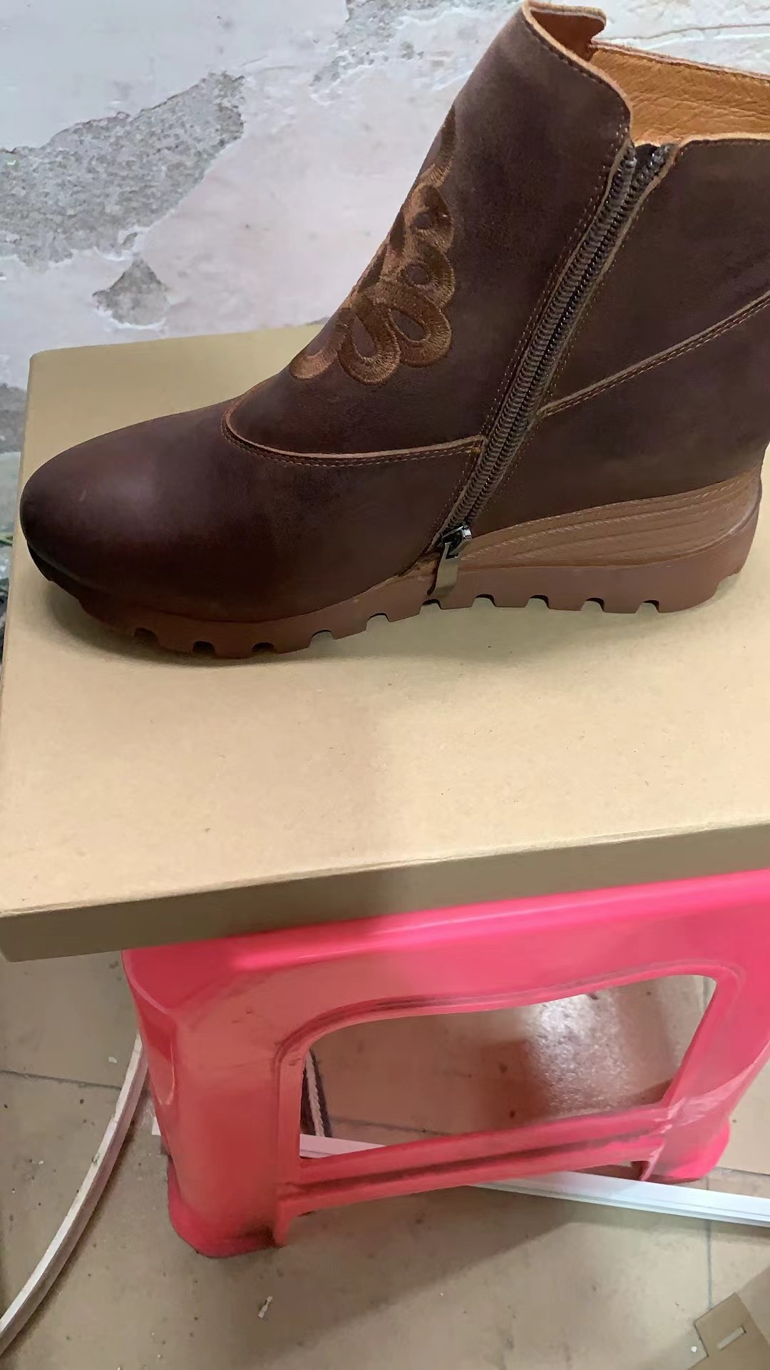 【特価クリアランス返品交換不可】39サイズ本革レディースブーツ139元秋冬レトロマーティンブーツショートブーツお買い得