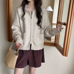 秋装加厚拉链毛衣针织开衫外套女2025新款春秋外搭高级感穿搭上衣