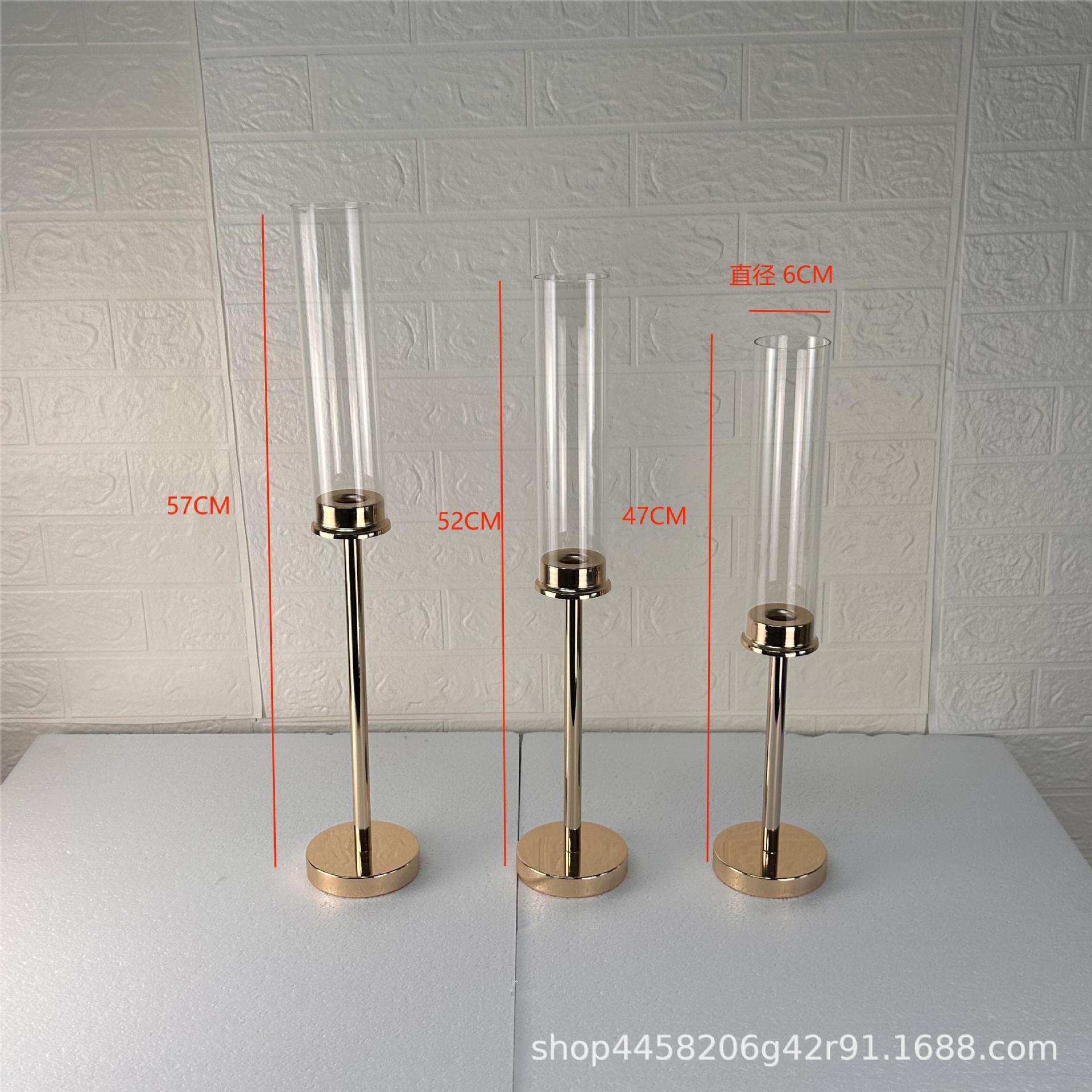 Boda transfronteriza nueva vela de cristal alto candelabro decoración del banquete de boda sitio de la boda decoración del hotel suministros