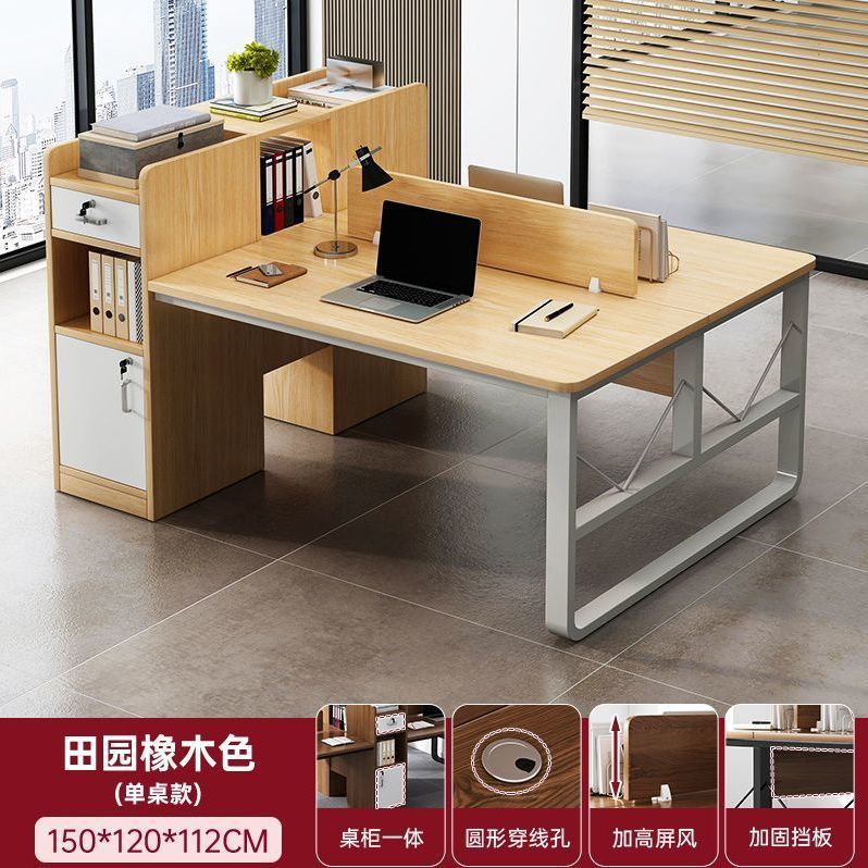 Personal de escritorio cara a cara 2 a 4 personas mesa de escritorio simple mesa de hogar y silla combinación escritorio de la computadora personal Mesa de la estación