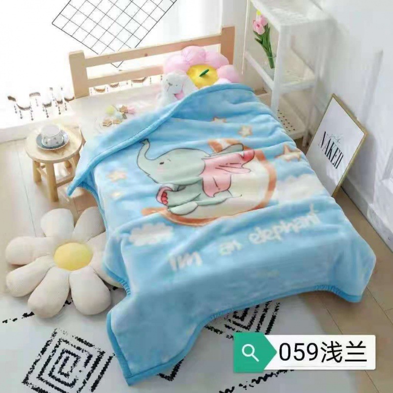 2.5kg 두꺼운 사각형 담요-푸른 코끼리 125*130