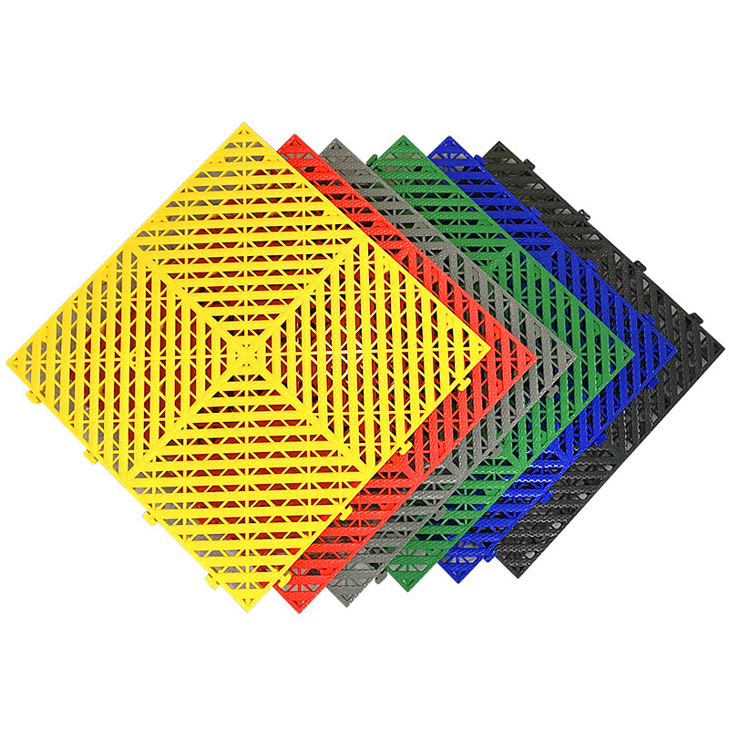 Lavadora de automóviles personalizada parrilla de piso de fábrica de reparación de automóviles de belleza placa de rejilla de empalme alfombra de piso especial para exposición