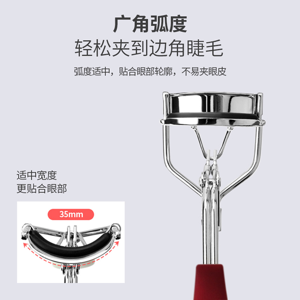 Golden curling eyelash curler contains rose