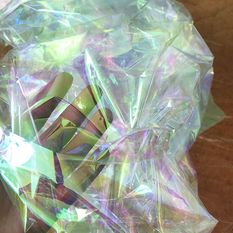 Type b transparent colorful tin film paper (2m × 1m) curly hair