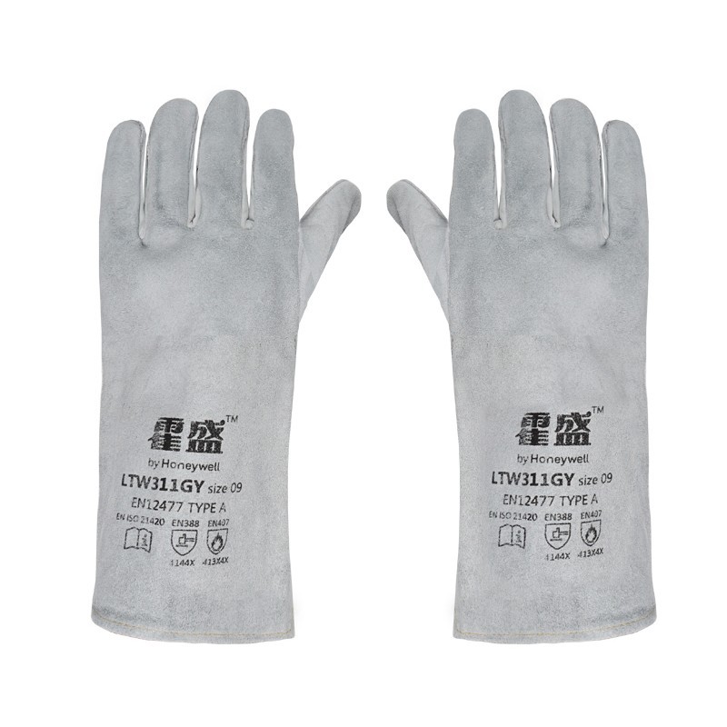 霍尼韦尔 LTW311GY 经济款牛皮手套皮革手套电焊手套灰色