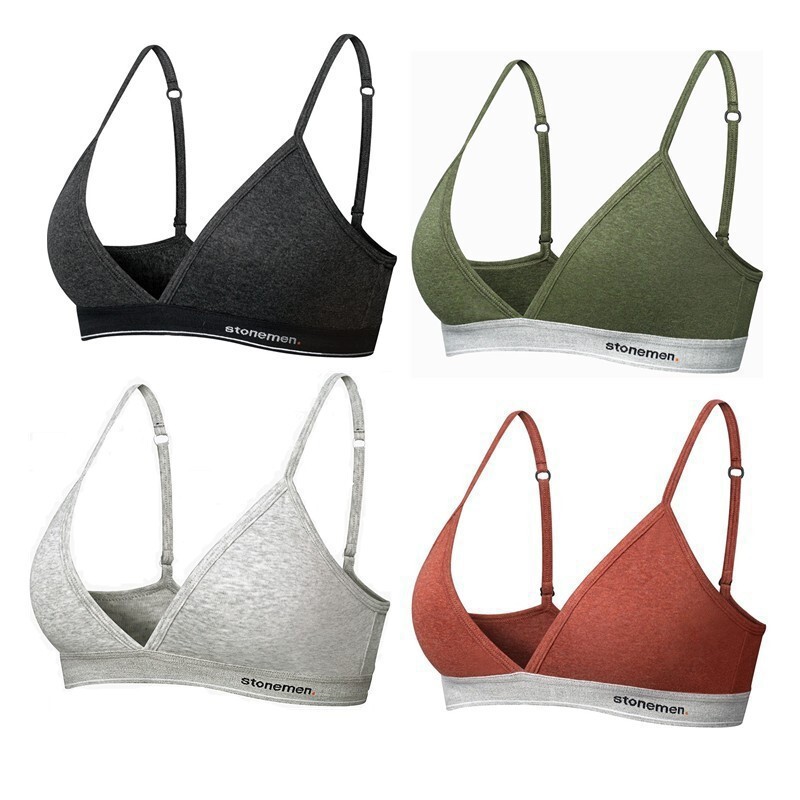 Stonemen Australian Fashionable and Sexy French-Style Wireless Thin Seamless Internet Celebrity Triangle Cup Bra