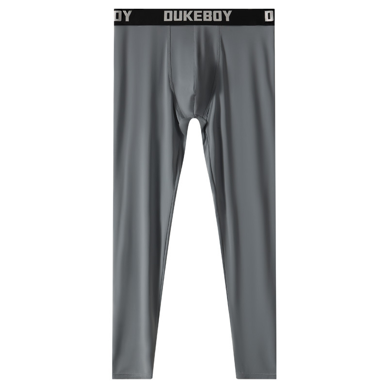 Men's Ice Silk Autumn Pants, Silky Slim-Fit Semi-Transparent Leggings, Stretchy Plus-Size Mask Pants, Breathable Fitness Cropped Pants