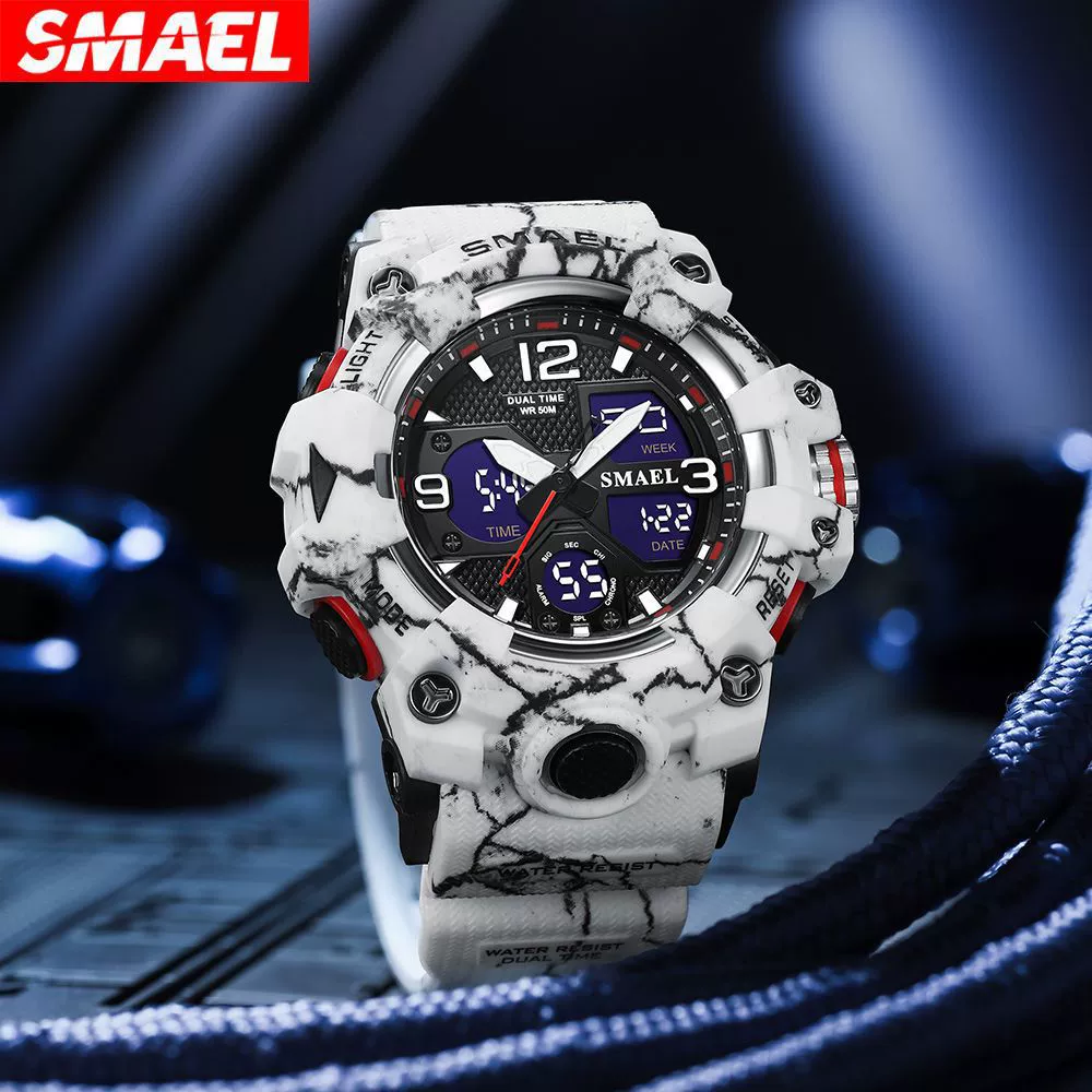 SMAEL/斯麦尔 Camouflage sports electronic travel waterproof universal digital watch