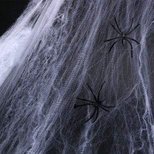 Halloween decoration props spider web spider cotton haunted house bar scene layout decoration supplies spider silk wholesale