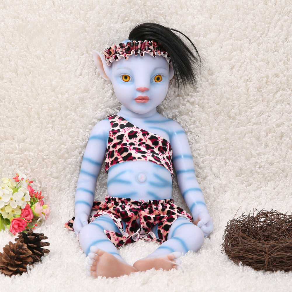 WW1808RH植发款阿凡达重生娃娃 50cm全硅胶精灵娃娃 Avatar dolls