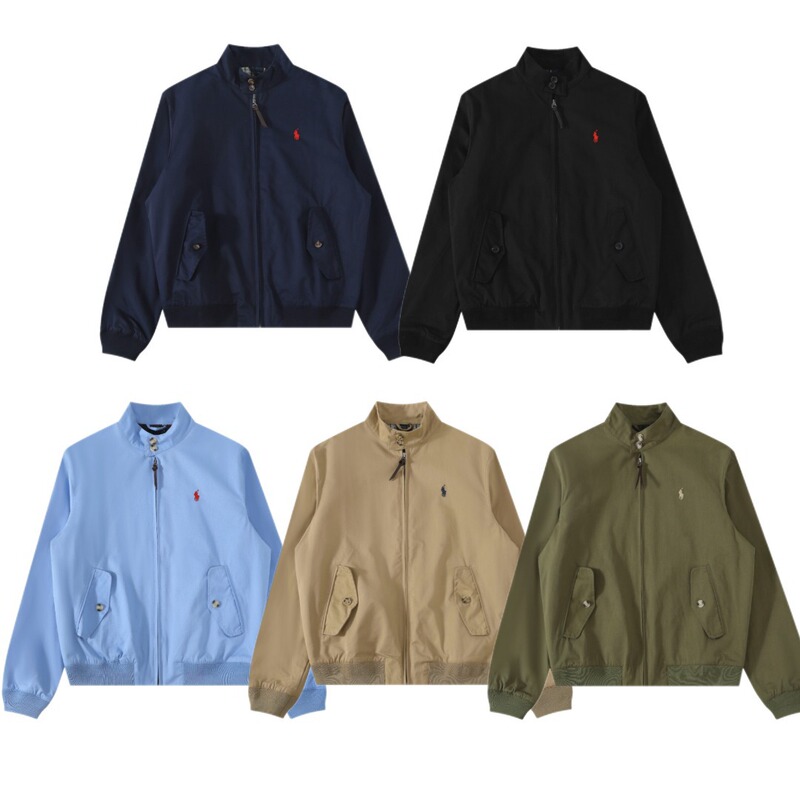 Ralph Lauren 拉夫劳伦polo白百合同款老钱风立领工装哈灵顿夹克|undefined