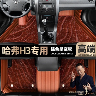 Ayaqaltılar (Kovriklər) Haval H3 foot mats fully - brown-leather-brown-starry-sky-blanket-double-layer