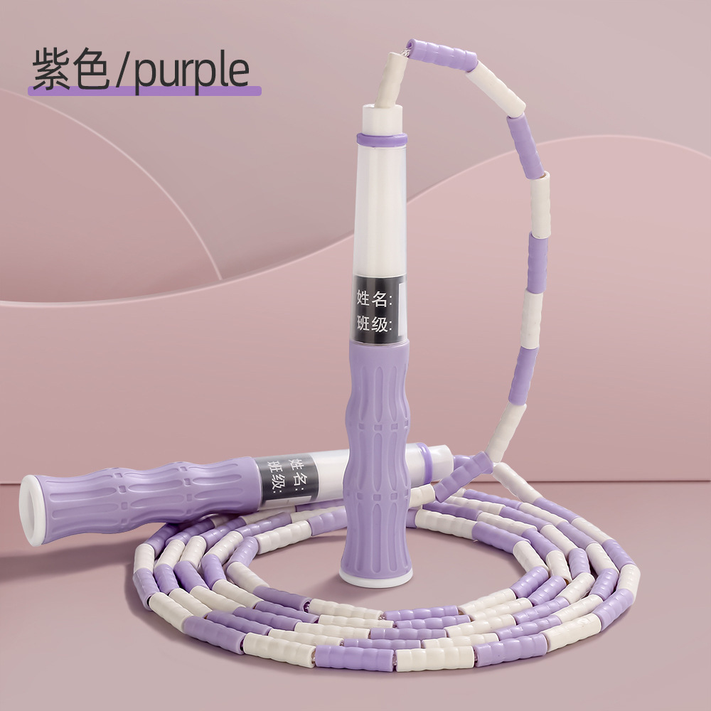 Cuerdas de salto ajustables especiales para estudiantes de jardín de infantes con cuerdas de salto de acondicionamiento físico para evitar la pérdida de perlas blandas