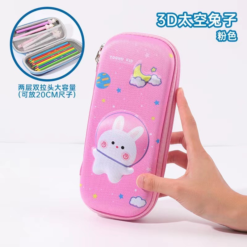 Nuevo estuche para lápices de gran capacidad, caja de papelería, estuche para lápices, dibujos animados creativos 3D, estuche para lápices para estudiantes de secundaria y secundaria, niños