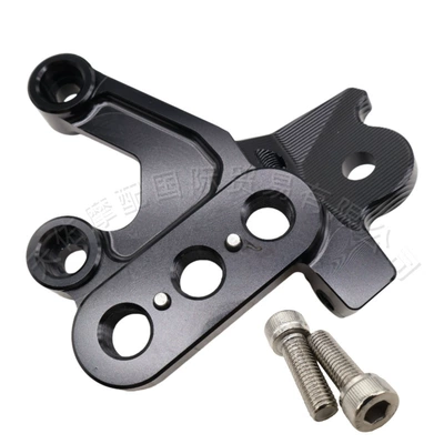 CNC modified left and right footrest side pedal connection brackets for off-road electric vehicles, suitable for Sur-Ron S/X (Motorcycle pedals) - left-black