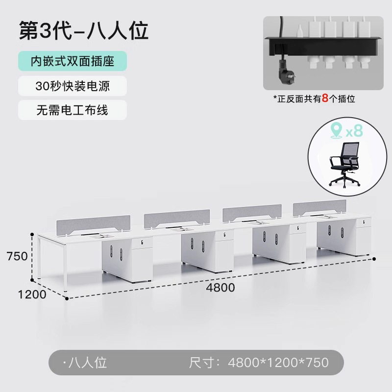 Escritorios y estaciones de trabajo – muebles de oficina modernos para 2/4/6 empleados