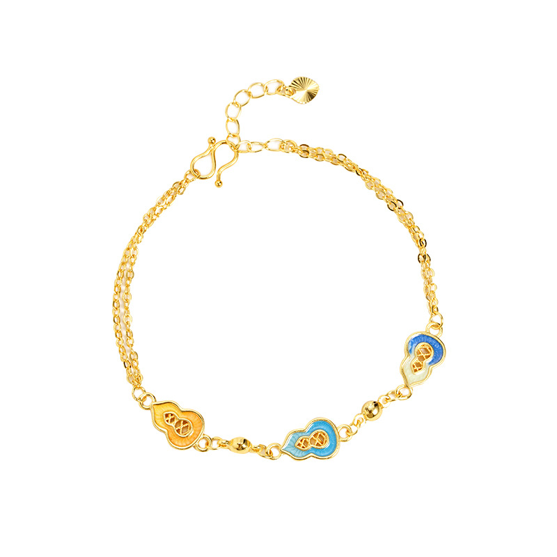 Antiguo método de Vietnam Sha Jin nuevo chino esmalte pulsera calabaza temperamento universal estilo étnico femenino no se desvanece joyas