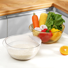 Creative rice washing sieve, rice washing basin, rice washing helper, household kitchen vegetable cutter, multi-purpose rice washing basin, vegetable cutting basket