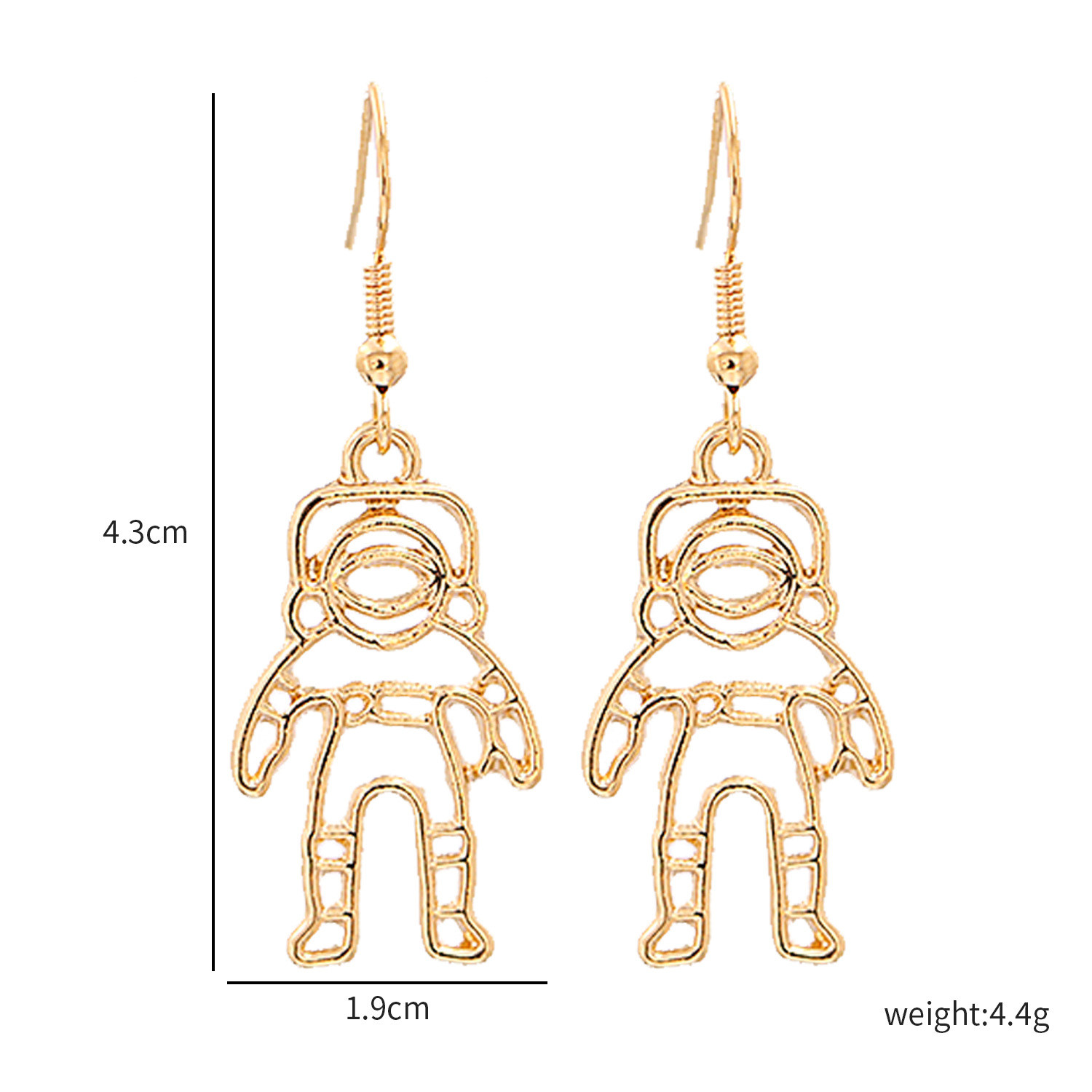 Fashion Creative Astronaut Star Alloy Earrings Wholesale display picture 1