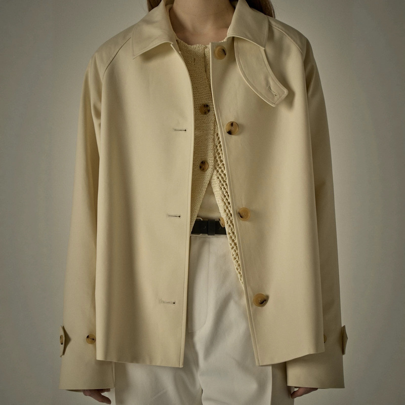 Short jacket for women, 2026 spring and autumn new style, loose and casual, elegant polo collar, suitable for petite figures