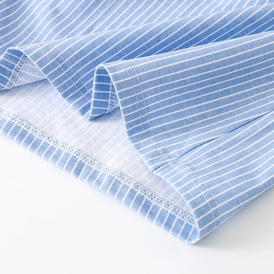 New Men's Underwear Men's Pure Cotton Breathable Striped Four-Corner Pants Young Boys Loose Sports Flat-Corner Pants Trendy