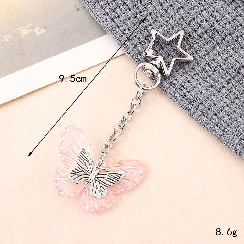 Ins nuevo arco acrílico llavero colgante personalidad DIY bolso colgante auriculares colgante joyas