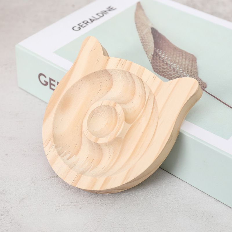 Placa de pulsera de madera maciza Placa de exhibición redonda con cuentas Pulsera Placa de almacenamiento de pulsera Paleta de almacenamiento de exhibición de joyería