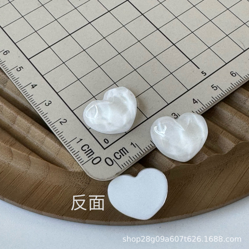 女款冰透水晶五星爱心diy树脂配件饰品手工耳夹吊坠配饰材料批发|undefined