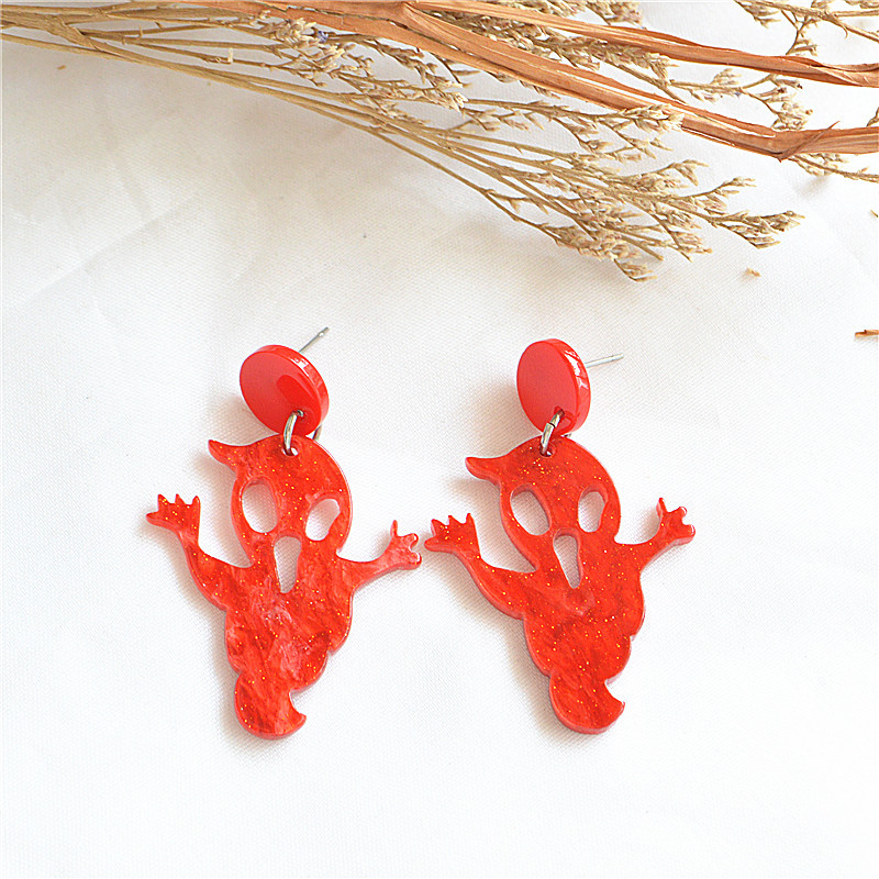 Street Occasion Acrylic Material 1 Pair Retro Cartoon Stoving Varnish Arylic Drop Earrings