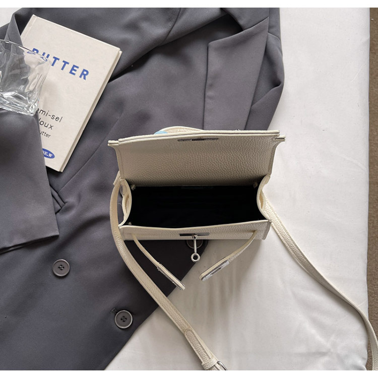 The Korean version of the hand-held small square bag for women in 2025, a new single-shoulder bag with a niche design, simple and versatile, trendy crossbody Kelly bag undefined