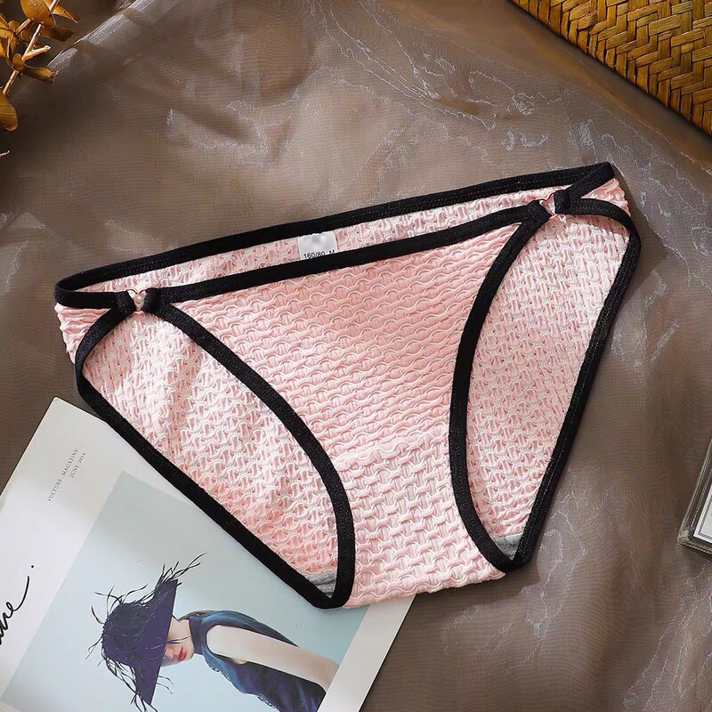 Side Waist Sexy High Fork Women's Briefs Anti-bacterial Bottom Middle Waist Underwear Traceless Hip-lifting Underwear Women's Generation