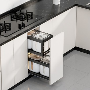 Factory Direct Sales Rice Box Cabinet Rice Bucket Rice Cylinder Food Grade Abs Aluminum Alloy Rice Container