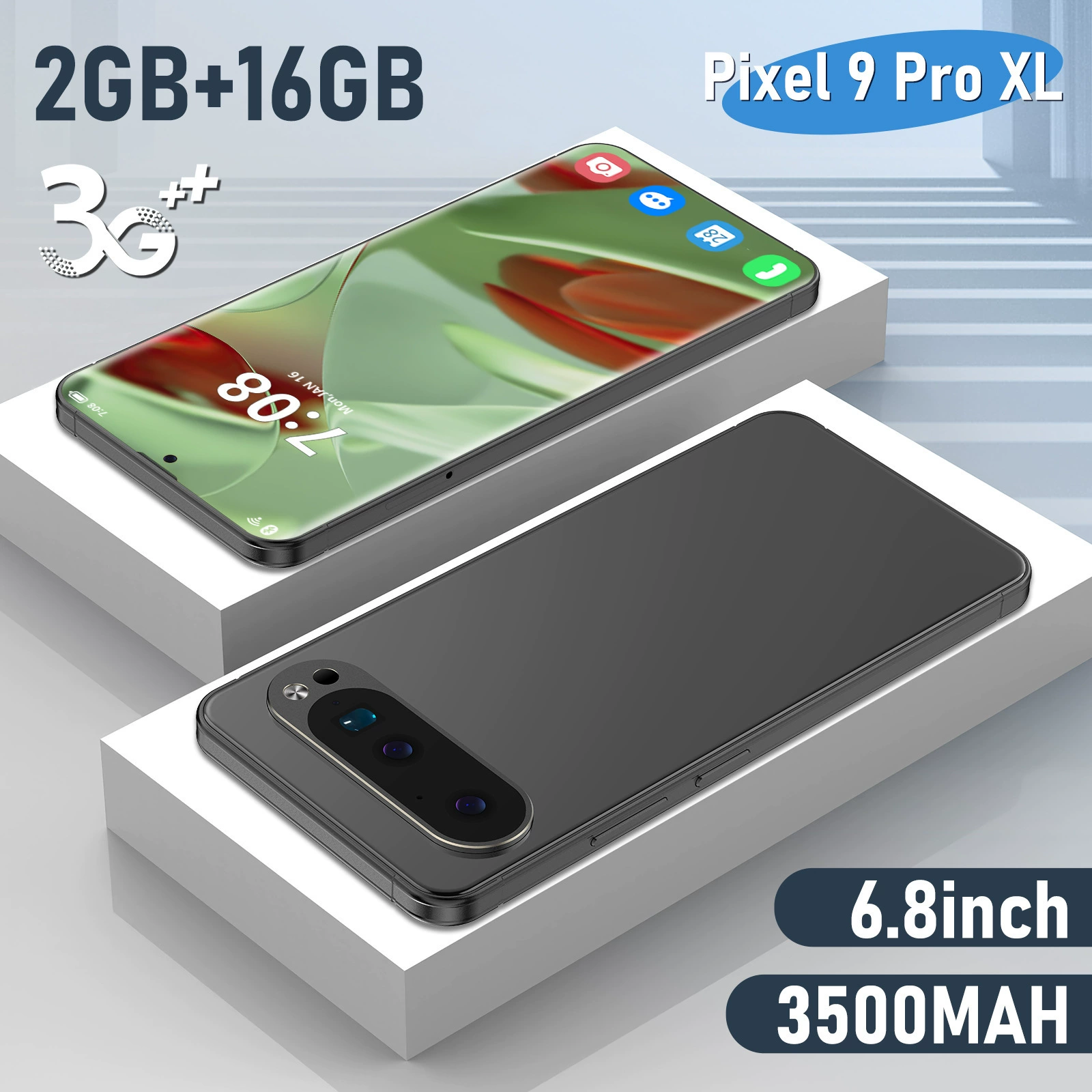 Кросс-бордер горячие продажи Pixel 9 Pro смартфон большого экрана incell 6.8 дюйма 2+16 памяти полный сетевой доступ
