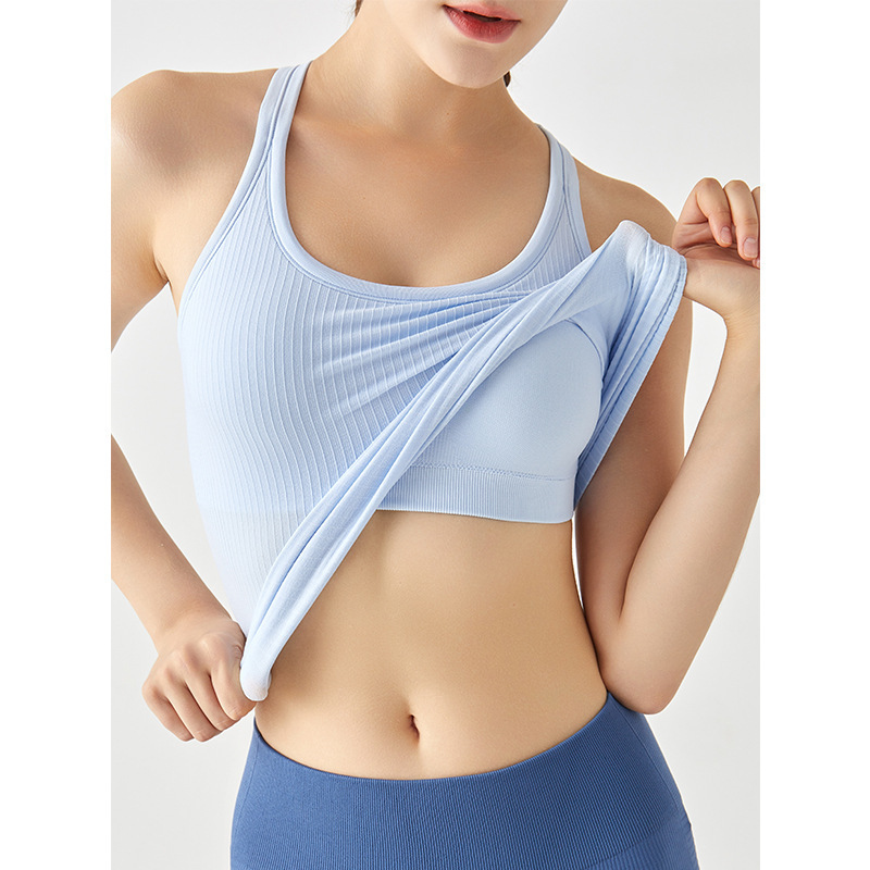 Summer Sports Bra Fitness Shockproof High-Intensity Yoga Tops Women's Beautiful Back Quick-Drying Vest Yoga Clothes Wholesale