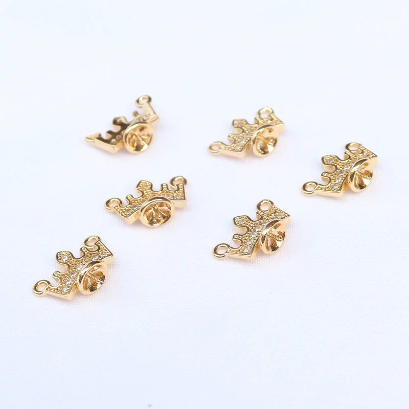 Copper zirconium, pendant from pearl, earrings, necklace, accessories, micro incrustation