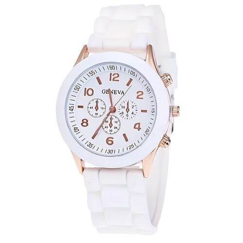 Live broadcast new ladies' Korean style high-end quartz watch, minimalist classic imitation leather strap watch set for women