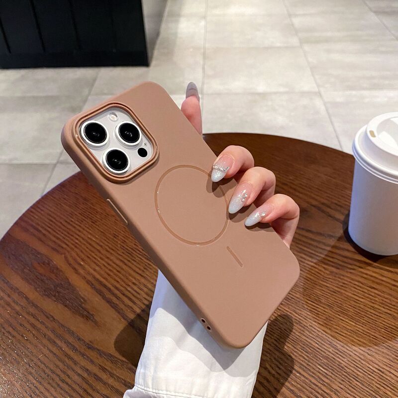 简约细圈磁吸苹果手机壳适用iPhone16promax小众小米15高级保护套|undefined