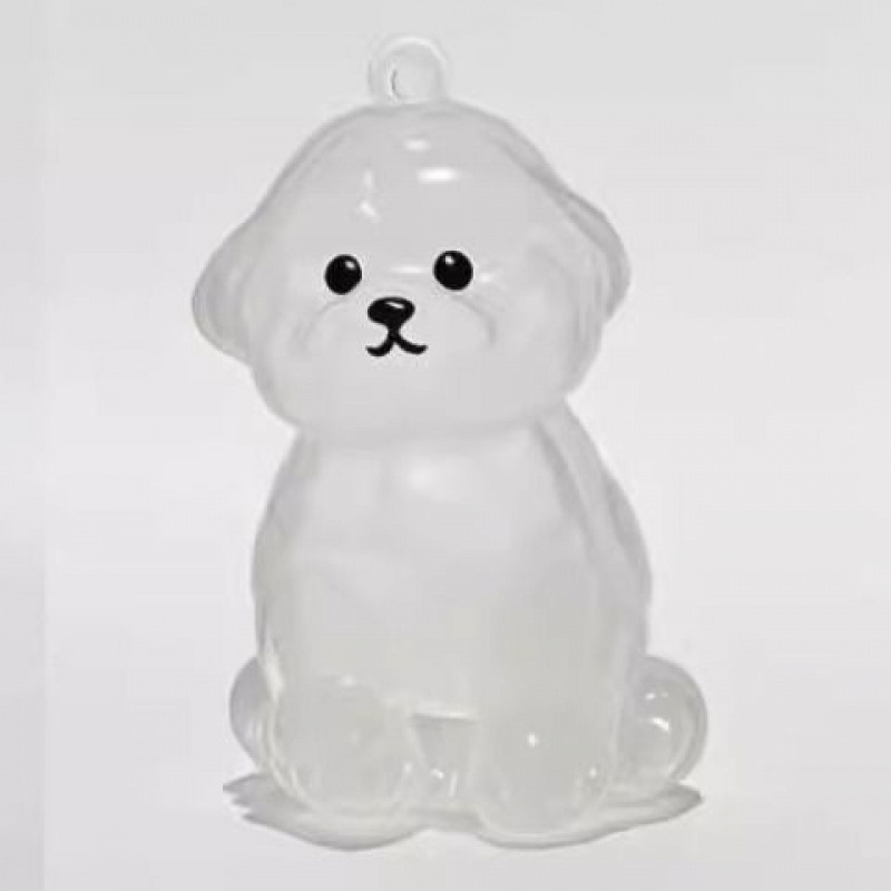 クロスボーダー透明犬毛収納ボックスチャームガシャポン子犬毛収納お土産キーホルダー装飾ペンダント|undefined