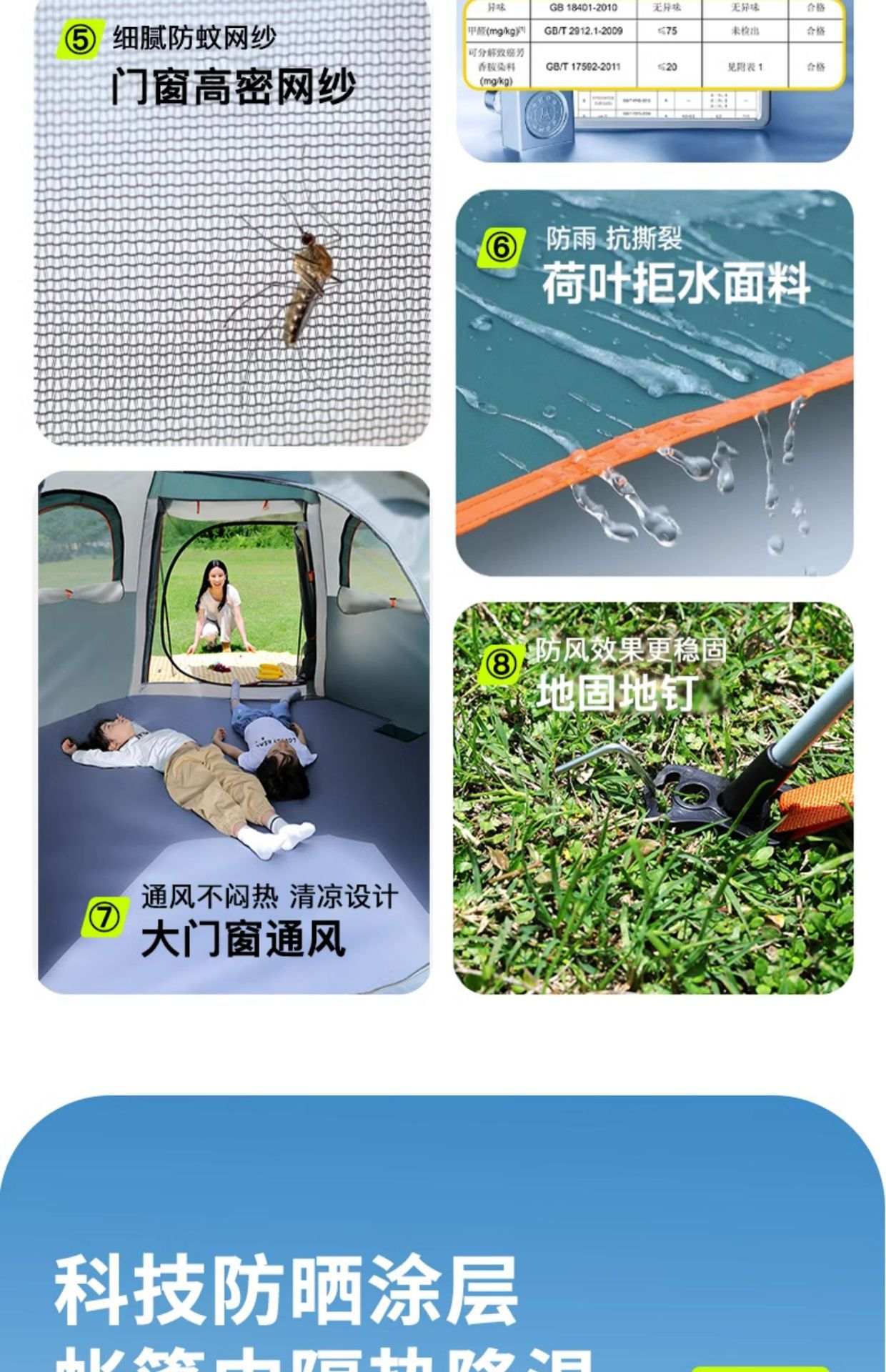 Outdoor travel camping hexagonal tent, fully automatic, thickened, foldable, portable, quick-open tent for overnight use, rainproof