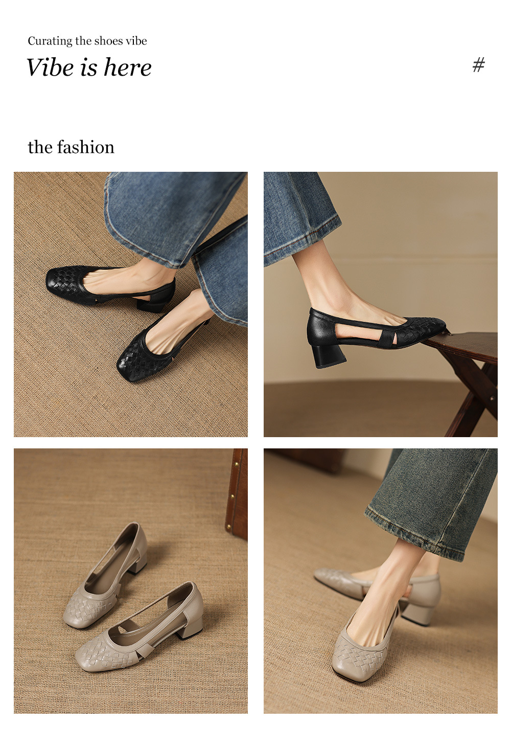 Giày sandal nữ mũi vuông gót thấp 3 cm, da cừu, hở mũi, phong cách thời trang — đen chi tiết 1