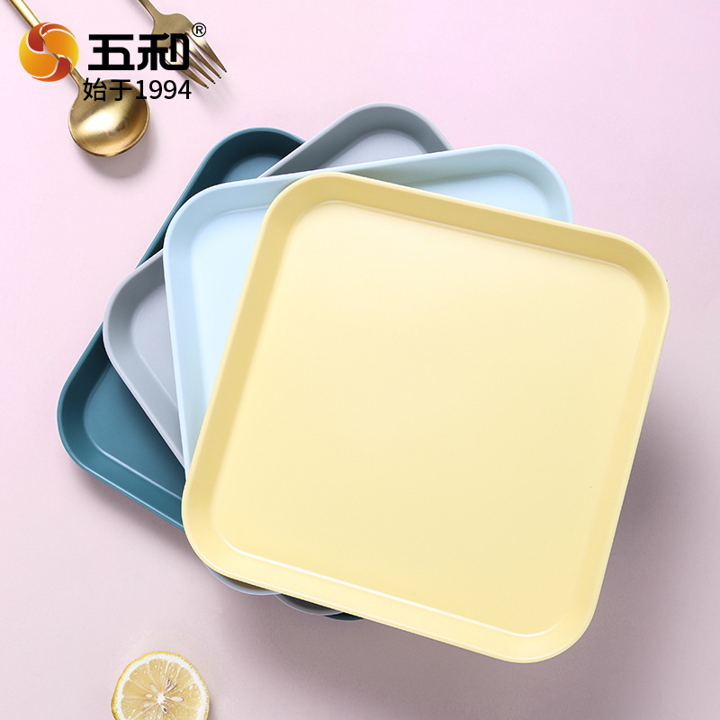 Five and melamine tray Nordic style rectangular plate home, hotel, restaurant, coffee shop storage tray, manufacturer wholesale.
