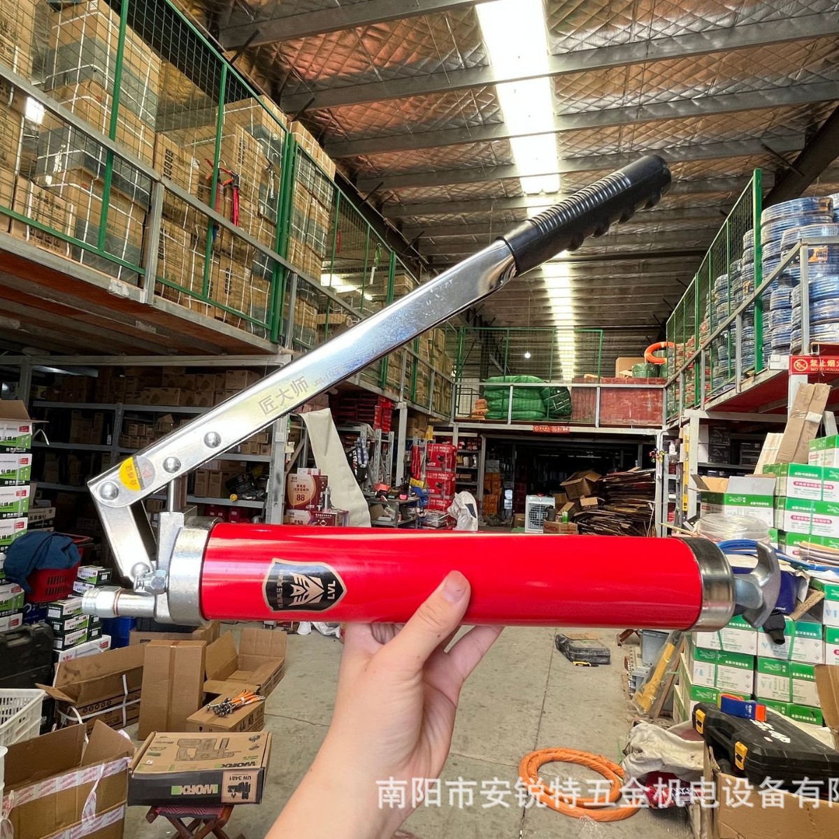 匠大师双杆黄油枪精品碳素钢重型耐用加厚款手动注油器