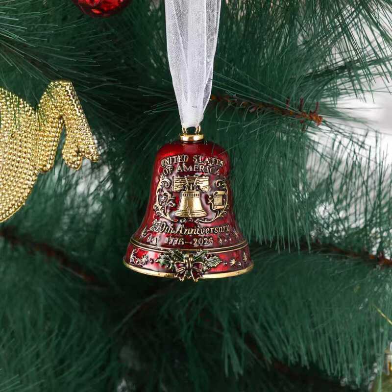 跨境新品2025U.S. 250th Anniversary Bell Ornament金属铃铛圣诞|undefined