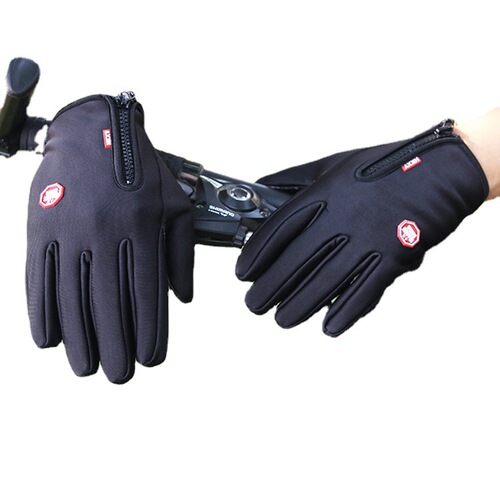 Gloves Wholesale Men's and Women's Cycling Gloves Full Finger Cycling Gloves Outdoor Sports Zipper Warm Touch Screen Gloves