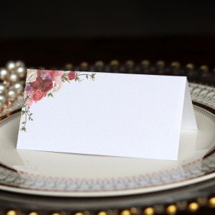 Amazon Wedding Printed Seat Card Three-Dimensional Printing Beautiful Rose Card Party Handwritten Name Card Direct Sales