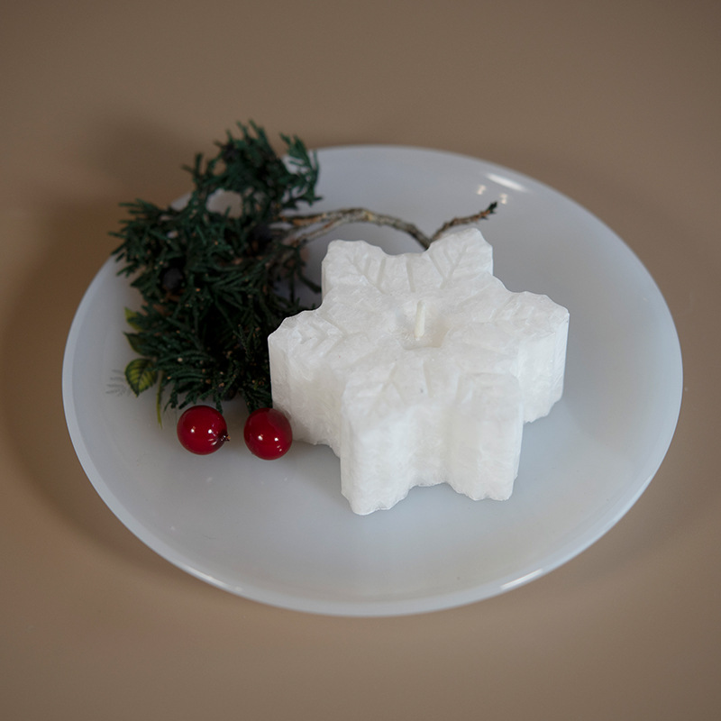 Navidad Año Nuevo copo de nieve aromaterapia decoración de la ventana del hogar banquete vela decoración vacaciones niños cumpleaños personal regalo