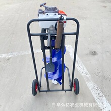 轻便脚踏地钻挖坑机光伏地基预埋打洞机汽油大马力冻土硬地钻坑机